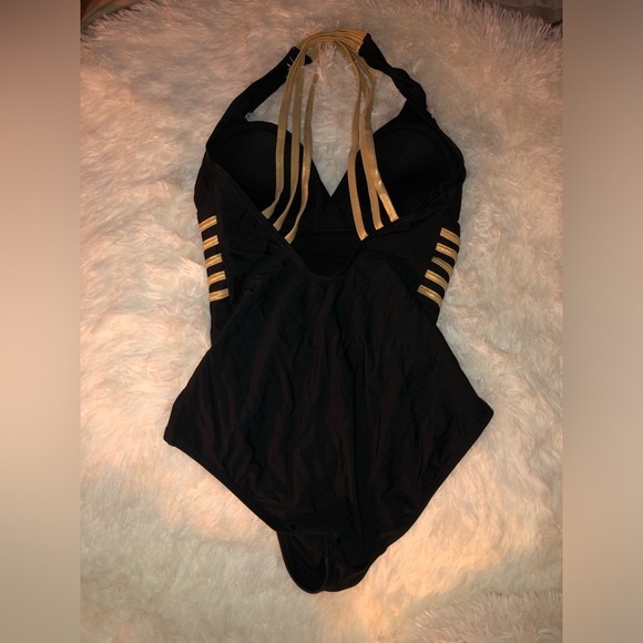 VENUS Lascana Black and Gold One-Piece Swimsuit - Picture 9 of 13